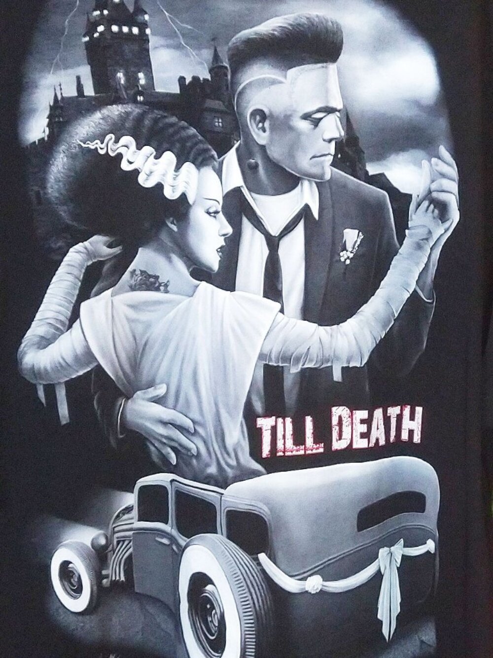MEN'S FRESH CUT SHIRT FRANKENSTEIN TILL DEATH BRIDE  MENS SIZE 4XL (4X-LARGE)